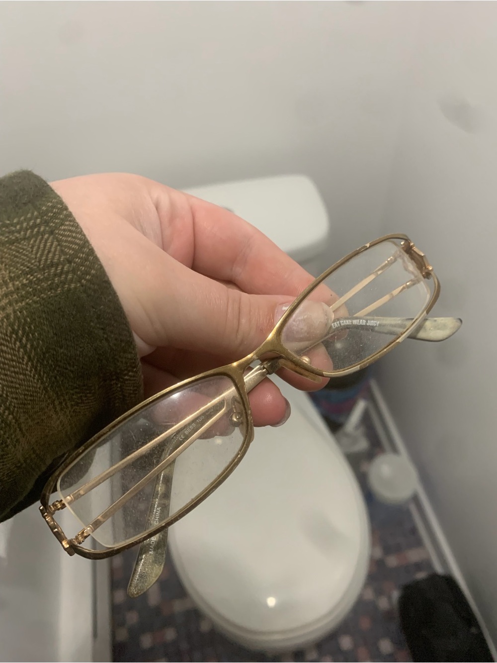 Juicy Couture Gold Rectangular Women's Glasses
